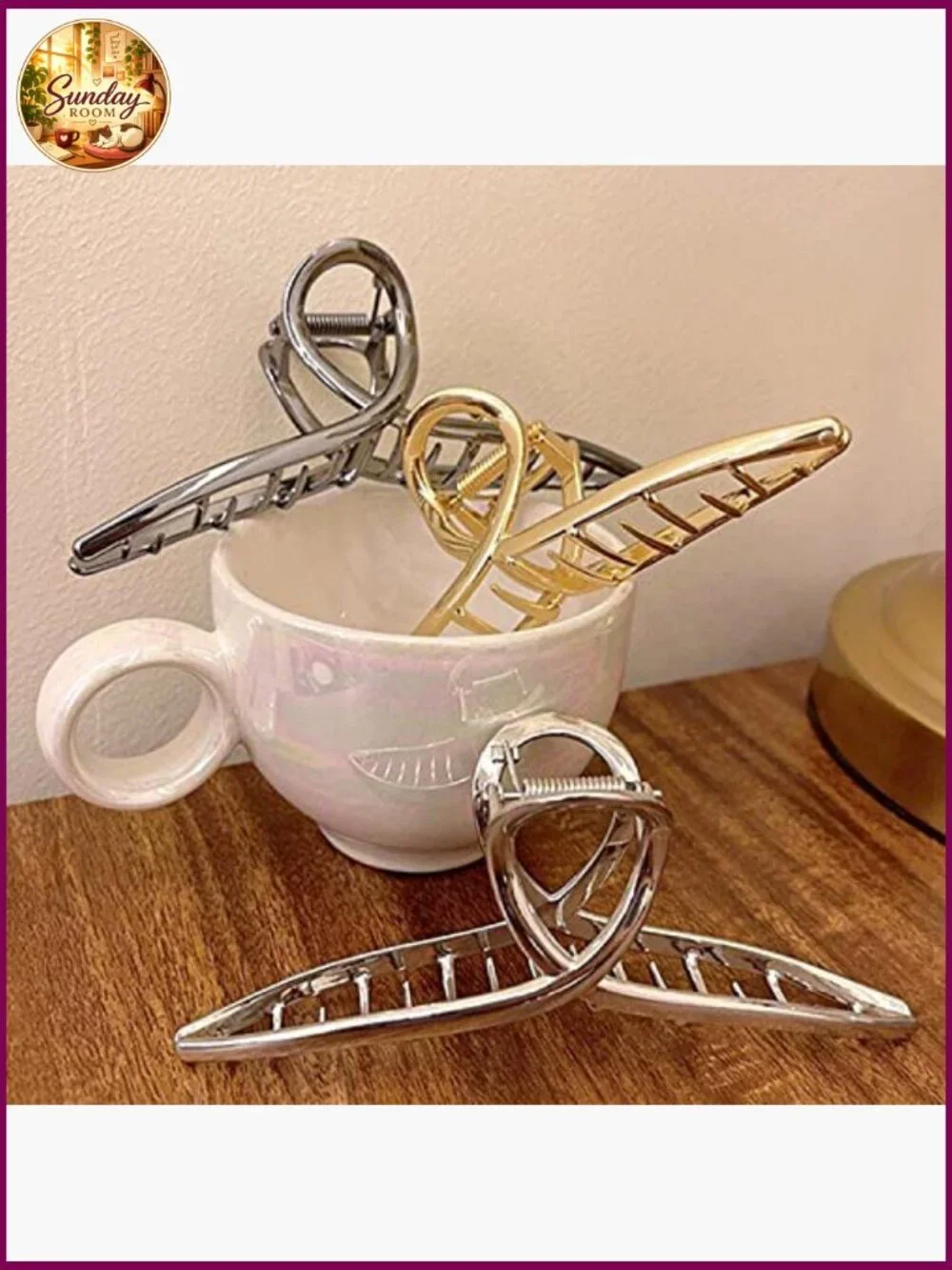 3 Pcs Oversize Metal Butterfly Hair Clips for Long Thick Hair
